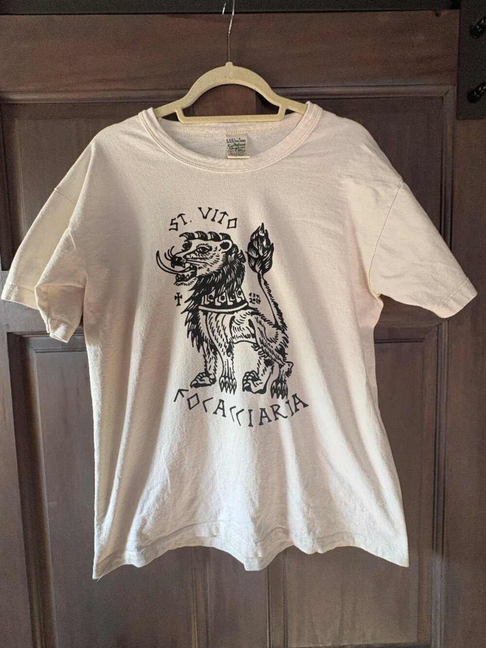 SOS from Texas Organic Cotton designer tee shirt- Size Medium